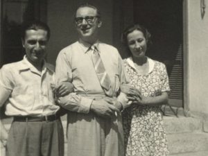 Lipatti with producer Walter Legge and his wife Madeleine Lipatti, during the period his last recordings were being made